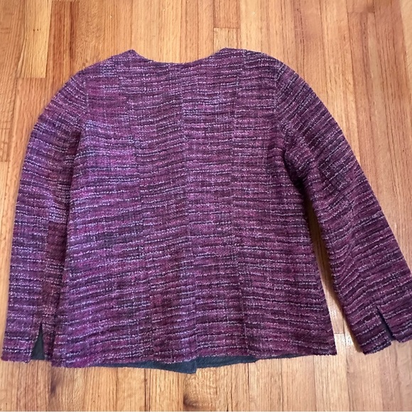 Pendleton Nancy Pink Magenta Gray Tweed Reversible Jacket Size Small  Petite - Picture 4 of 11
